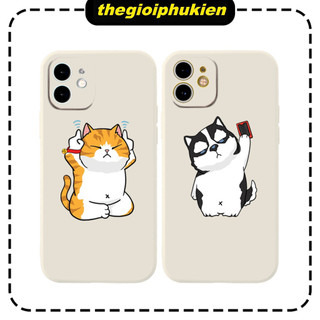 Ốp điện thoại iphone cặp đôi selfie cạnh vuông cho ip 6plus/6s/7/7plus/8/8plus/x/xs/11/12/pro/max/plus/promax - e6802