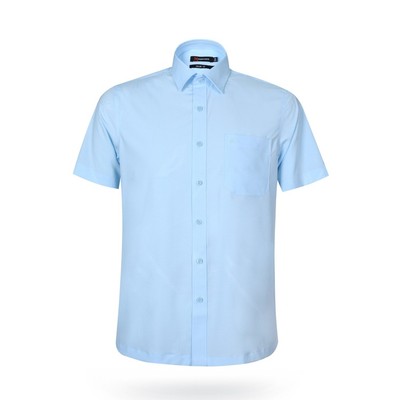 Áo sơ mi nam tay ngắn KHATOCO form Tailor Fit lai ngang họa tiết mã A1MN468T2-CNMK587-2608-N