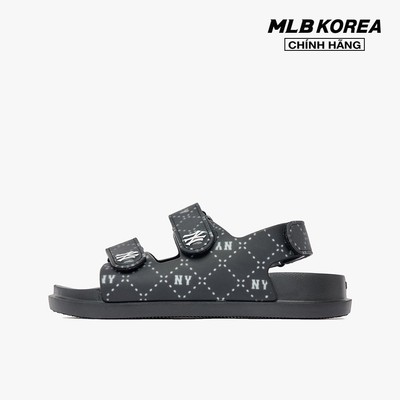 MLB - Giày sandals unisex đế thấp quai ngang Chunky Diamond Monogram_3ASDCSD33-50BKS