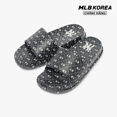 MLB - Dép quai ngang unisex Chunky Mound Diamond Monogram_3ALPCDM33-50BKS