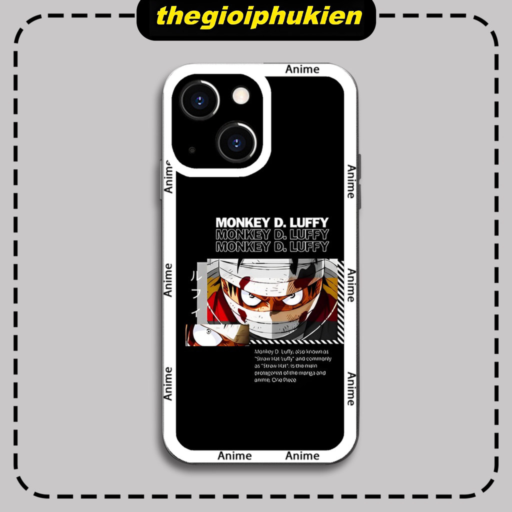 Ốp iphone - Ốp lưng cạnh vuông bảo vệ camera Monkey.D.Lufy dành cho ip 6 đến 14promax - ng758