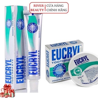 Kem Đánh Răng Và Bột Làm Trắng Răng Eucryl Toothpowder