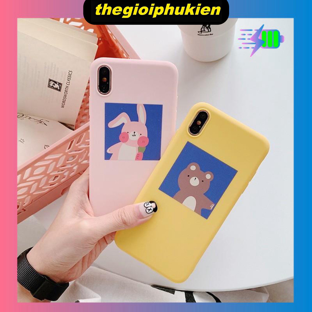 ỐP LƯNG iphone thỏ và gấu - a229