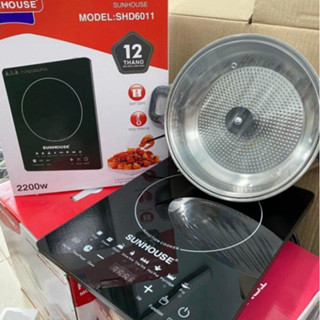 Bếp Từ Đơn Cảm Ứng SUNHOUSE Công Suất 2200W Cao Cấp Tiết Kiệm Điện Tặng Nồi (Coop)