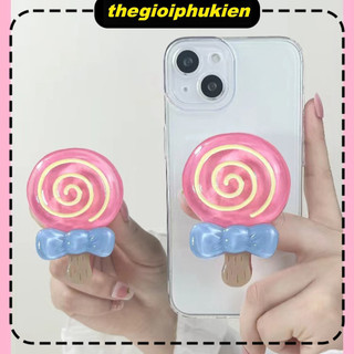 Ốp lưng iphone trong suốt siêu dày kèm giá đỡ kẹo mút dành cho ip 6/7/8/plus/x/xr/xs/11/12/13/14/15/16/pro max - xx2140