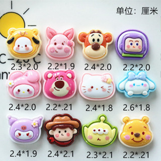  Charm Slime Sticker Jibbit Gắn Dép Crocs Hình Gấu Hồng Chó Lợn Kulomi tô điểm Ốp Điện Thoại Kẹp Tóc 