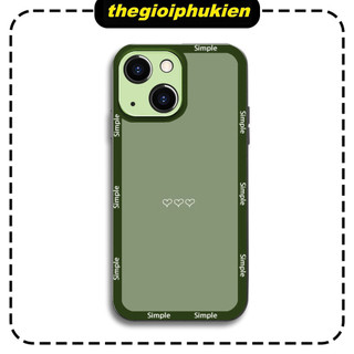 Ốp lưng iphone cạnh vuông bảo vệ camera trái tim dành cho ip 6 đến 16promax - ng809