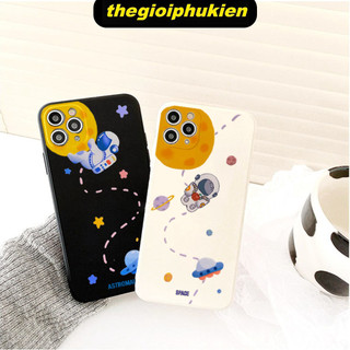 Ốp lưng iphone cạnh vuông Space moon dành cho iphone 6 đến 16promax - E138