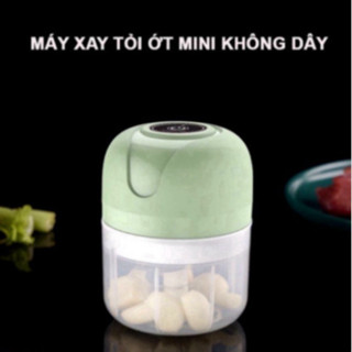 Máy Xay Tỏi Ớt Cầm Tay 250ml , Máy Xay Mini ( XANH )