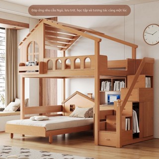 Tất Cả Giường Tầng Trẻ Em Bằng Gỗ Rắn/Giường Cao Và Thấp Hai Tầng/Giường Gỗ Giường Tầng Căn Hộ Nhỏ