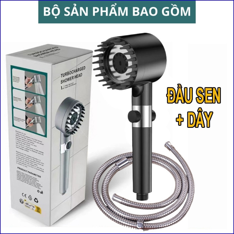 Vòi Sen Tăng Áp Bộ 3IN1, Hoa Đầu Nhật Bản Có Chế Độ Suất Cao Tiết Kiệm Nước