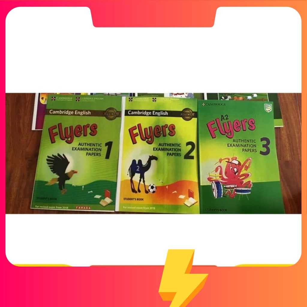 In màu Cambridge English Flyers 2018 3 level tặng file nghe