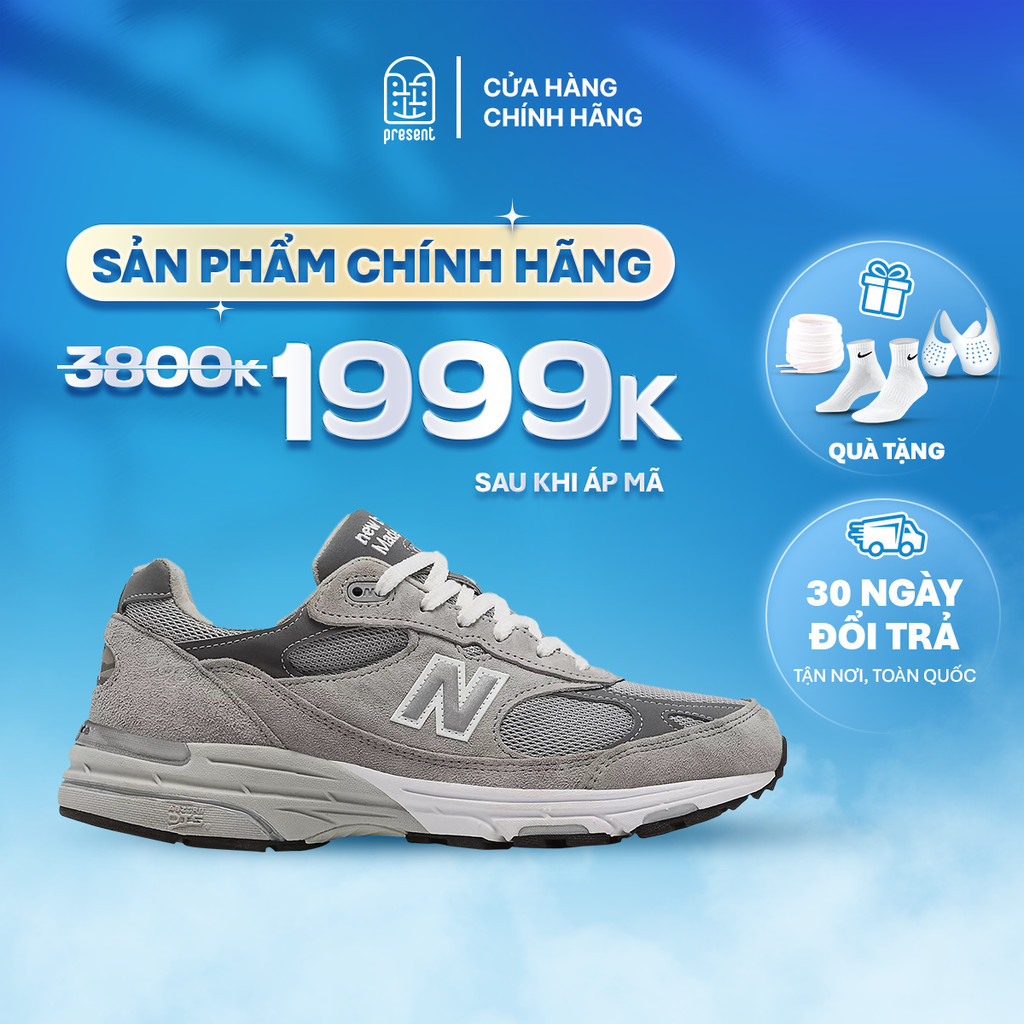 Giày New Balance 993 chính hãng cho nam nữ, NB 993 real fullbox Present Original Sneakers