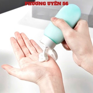 Set 3 Chai Chiết Dầu Gội/ Mỹ Phẩm Dạng Gel, BỘ 3 LỌ CHIẾT SILICON MỀM - MÃ: CHIET735