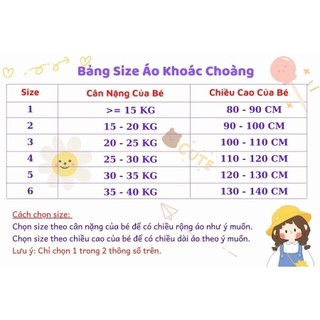 2 Lớp - Áo Khoác Choàng Cho Bé