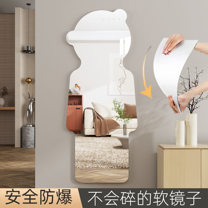 Gương Mềm Acrylic Gương Soi Toàn Thân Có Thể Dán Tường, Gương Soi Toàn Thân Không Đục Lỗ