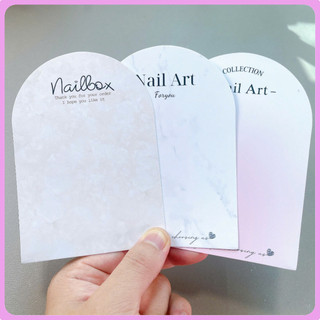Bìa nailbox vòm 2 mặt (kèm túi bóng cho mỗi bìa) - Thẻ gắn móng tay giả, bìa nailbox thiết kế size 9x13 giấy C300