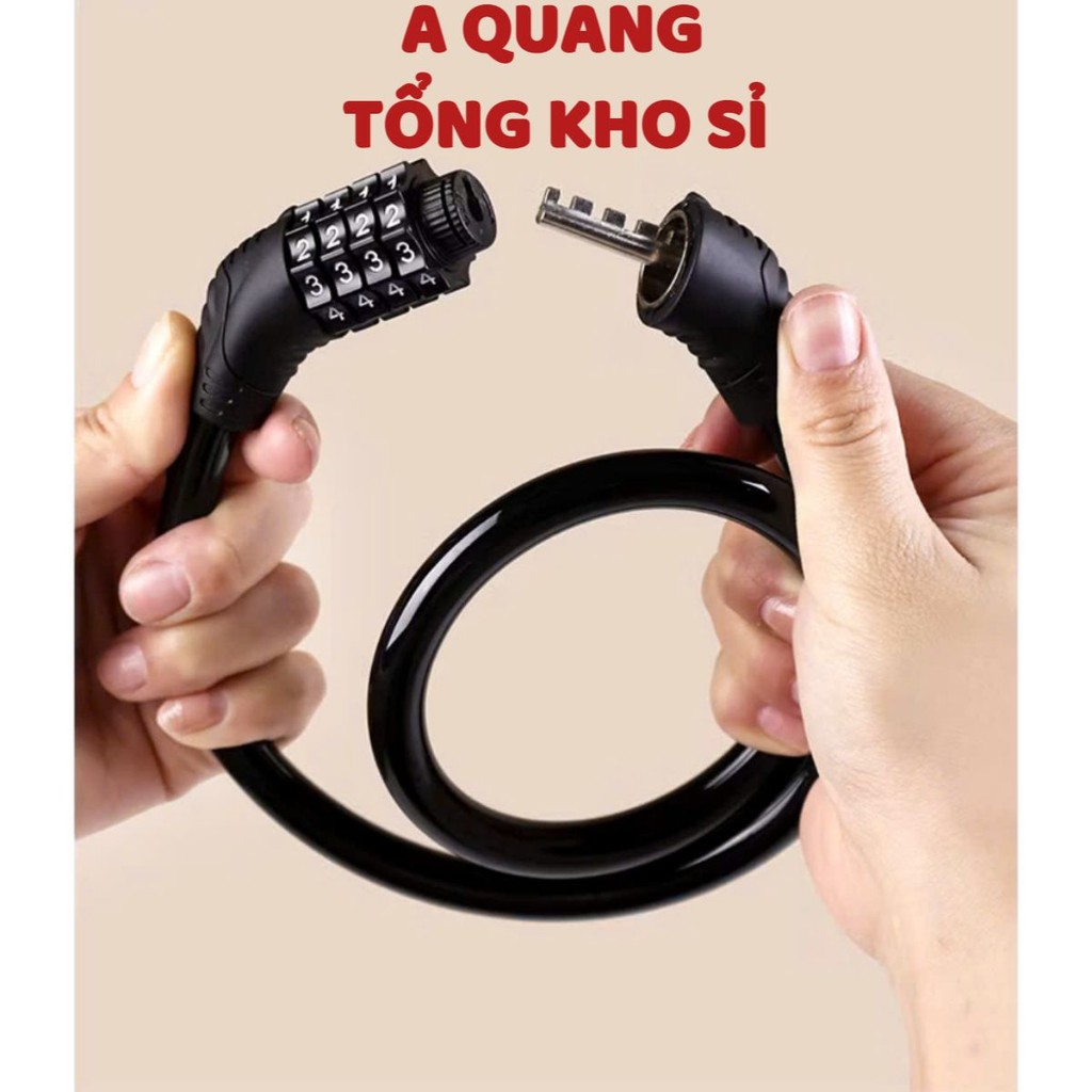 KHÓA XE ĐẠP, XE MÁY SỐ CHỐNG TRỘM , Khoá xe đạp, phụ kiện xe đạp khóa dây chống trộm loại xịn MK 4 số cao cấp khóa xe