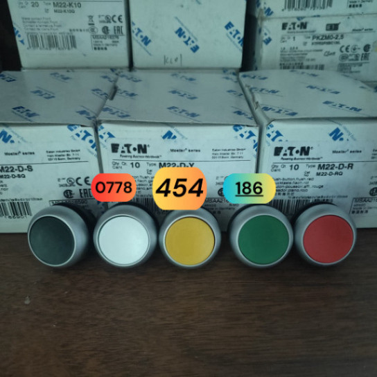 EATON Muller M22-D-S M22-D-W M22-D-R M22-D-G M22-D-Y Nút Mở