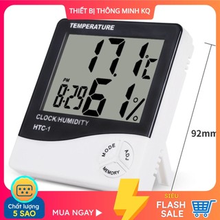 Nhiệt ẩm kế điện tử HTC-1 màn hình LCD lớn, đồng hồ đo nhiệt độ độ ẩm phòng