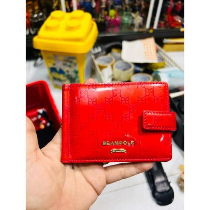Ví gập đôi BeanPole  Pattern Engraved Money Clip Red Color chính hãng