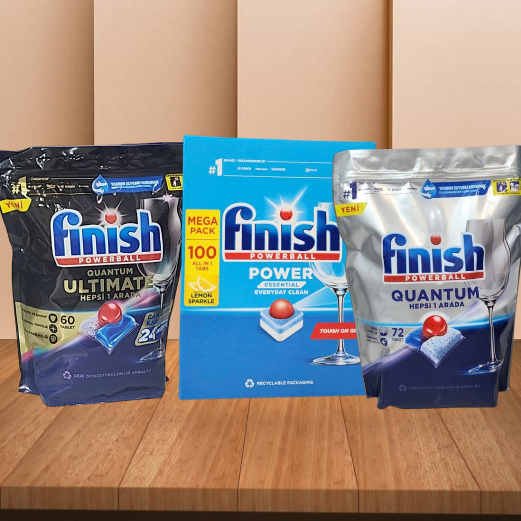 Viên rửa bát Finish all in 1 100 viên tổng hợp 3 in 1, viên finish Quantum ultimate 16 in 1 cao cấp