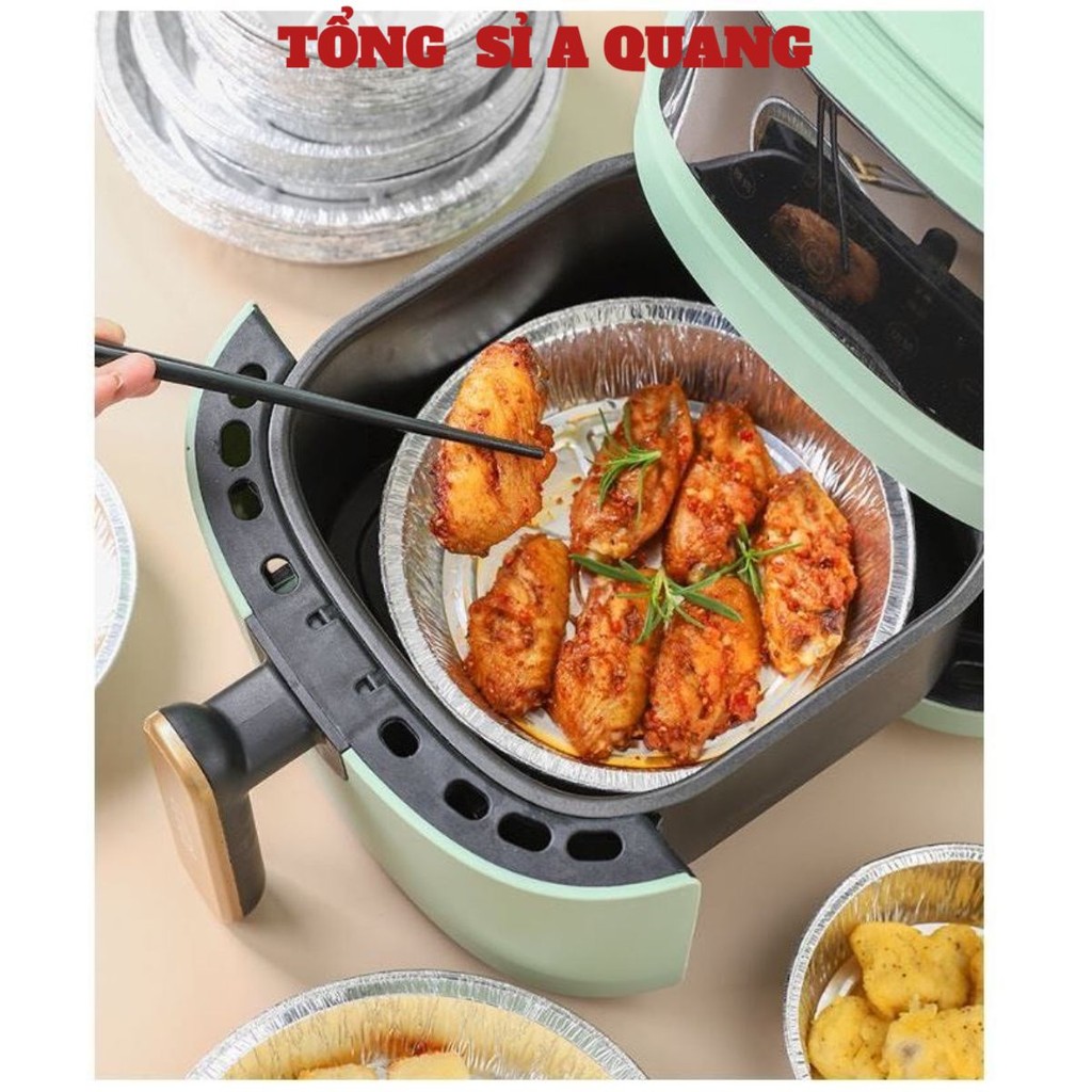 [COMBO 10] khay giấy bạc lót nồi chiên không dầu, khuôn giấy bạc, giấy bạc nướng