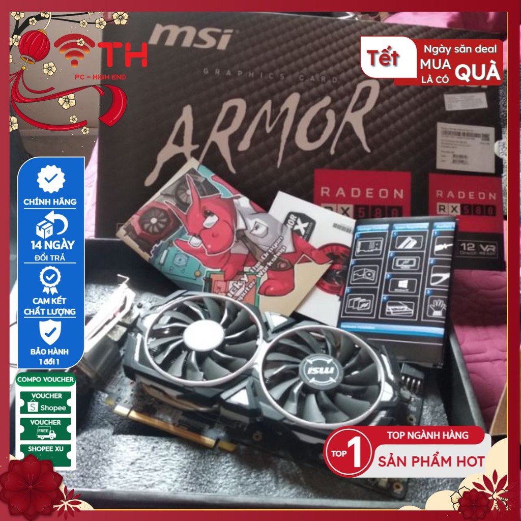Card màn hình Msi Armor rx580 8gb