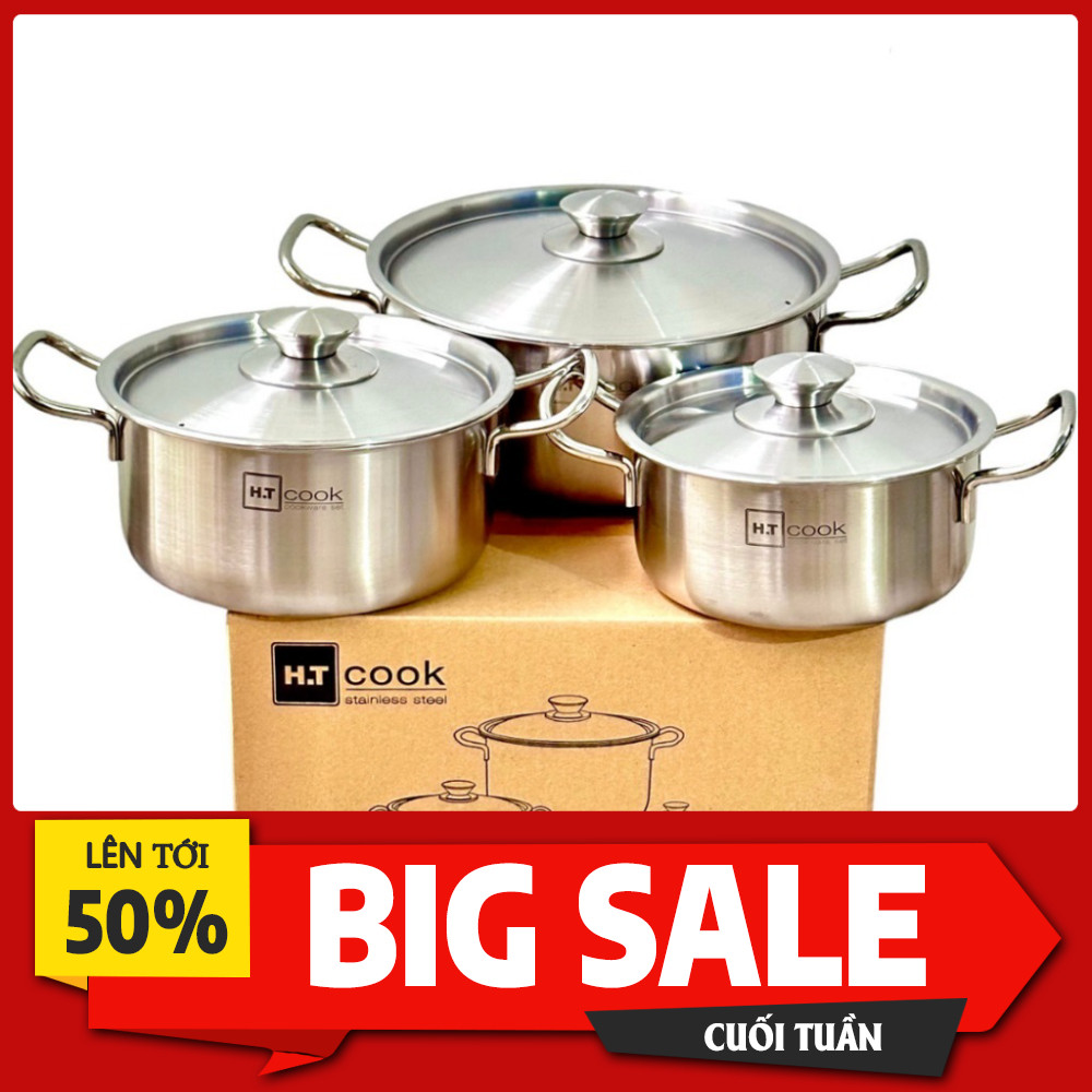Bộ 3 Nồi Inox HT Cook