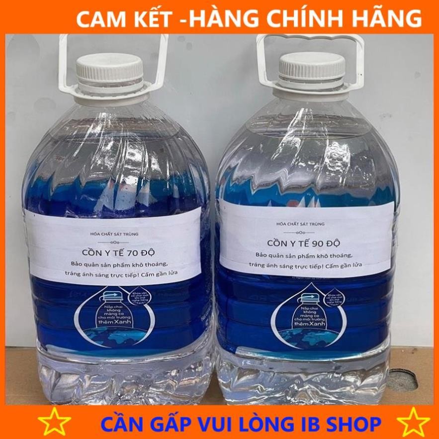 Ethanol HÀNG CTY - Cồn Y Tế 90 Độ, 70 Độ - Sát Khuẩn, Sát Trùng - Can 5 Lít - Hàng Hãng