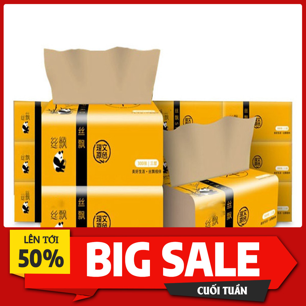 COMBO 3 BỊCH GIẤY ĂN GẤU TRÚC SỢI TRE