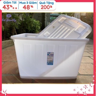 [giao hỏa tốc ] thùng 75L   nhựa đục trong suốt,thùng nhựa bền đẹp chắc chắn.  [sẵn hàng ]