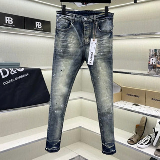 BB [Hàng Quảng Châu] Quần Purple Nam Xanh Rêu Xước Cào Nhẹ 4 Khuy Bản Đẹp Quần Bò Đen Rách Boy Phố Purple