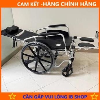 Xe lăn tay ngả nằm Lucass X7L(X72),Tích hợp bô vệ sinh, thắng tay, bánh xe chống lật
