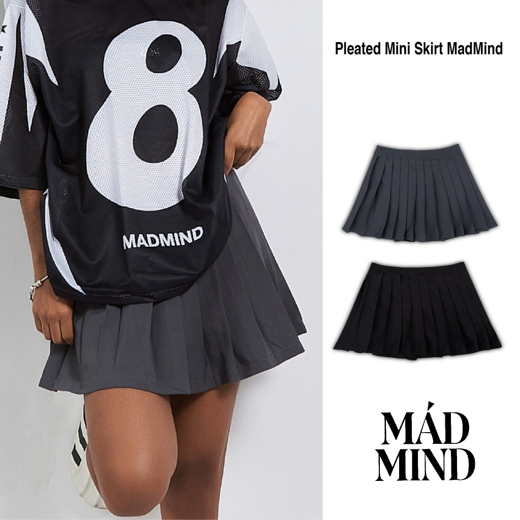 ( Có Quần Bảo Hộ ) Chân Váy Ngắn Xếp Ly Pleated Mini Skirt Cao Cấp - Màu Xám/ Đen / Xếp Ly Phối Ren