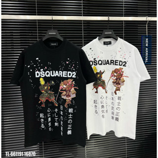 Áo Phông Nam DSQ Samurai in Chữ Nhật Bản, Áo Thun Unisex Dsquared2 Ninja Nhật Bản Form Rộng Siêu Hot 2024.
