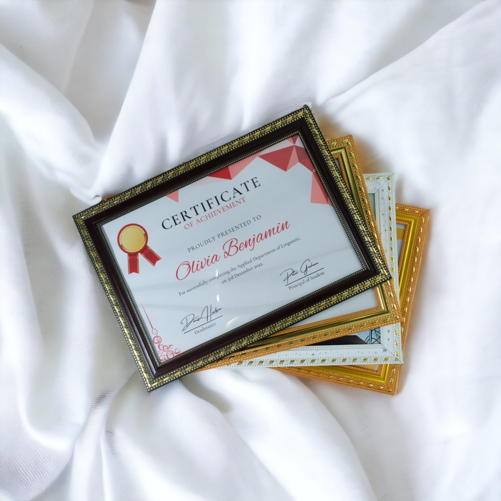 Khung Hoa Văn A4 Để Ảnh, Bằng Khen, Giấy Khen...