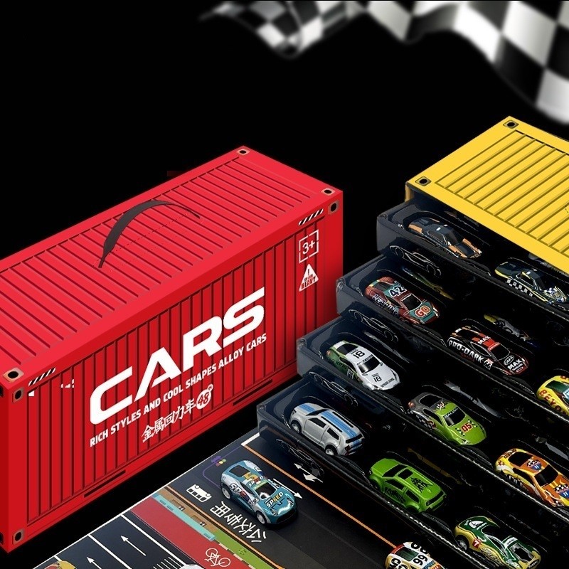Bộ xe ô tô đồ chơi 48 chiếc kiểu dáng container thú vị.