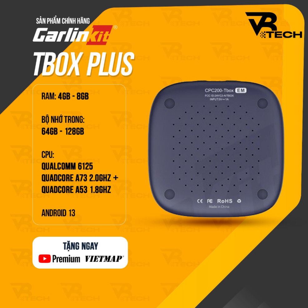 [HCM] Bộ Android Box Chính Hãng Carlinkit Tbox Ambient Led Qualcomm 6225,Tbox Plus Qualcomm 6125 tặng Vietmap S2cho ô tô | BigBuy360 - bigbuy360.vn