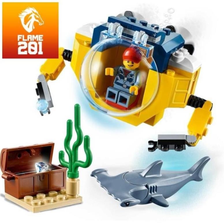 [2nd] Đồ chơi lắp ráp  LE GO City 60263 - Tàu Ngầm Mini Truy Tìm Kho Báu (LE GO 60263 Ocean Mini Sub