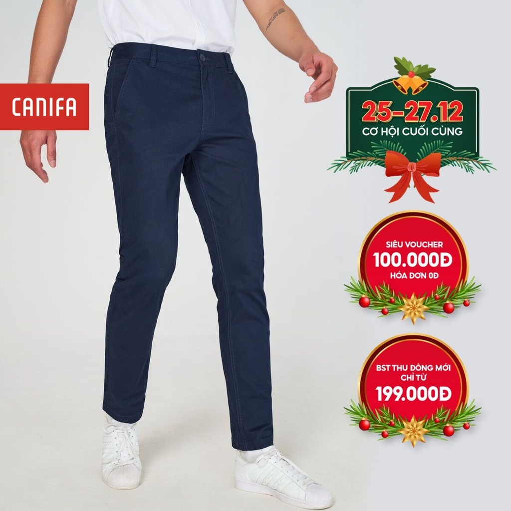 Quần khaki nam CANIFA kiểu dáng basic phom ôm 8BK22A005
