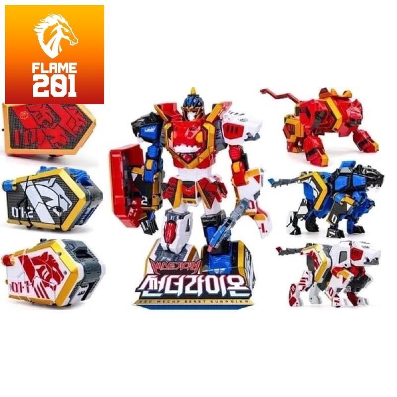 Đồ chơi Robo Hàn Quốc Young Toys GEO MECHA THUNDER LION TRANSFORMING ROBOT ORIGINAL YOUNG TOYS