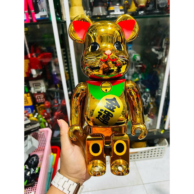 [2nd] Mô hình Bearbrick Cat Lucky Gold 400% chính hãng Medicom Toy Nhật Bản