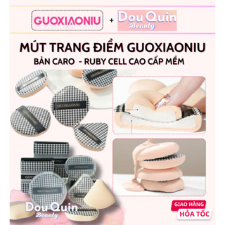 Mút trang điểm GuoXiaoNiu XL mềm mại cao cấp chuyên dụng Sử Dụng Kép Khô Và Ướt DD04 Guo Xiao Niu - Dou Beauty