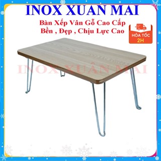 Bàn Xếp Gấp Gọn Học Sinh Vân Gỗ Cao Cấp - Xuân Mai