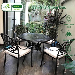 Bộ Bàn Ghế Sân Vườn Nhôm Đúc Nhập Khẩu D100-ML - SMARTHOMES