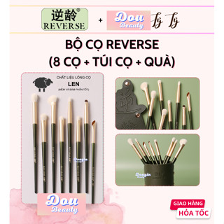 Bộ Cọ Trang Điểm REVERSE Đặc Biệt Cọ Mặt Cọ Eyeliner N31 Cọ Mũi Cao Cấp DD08 ( 8 Cây + Kèm Ví) - Dou Beauty