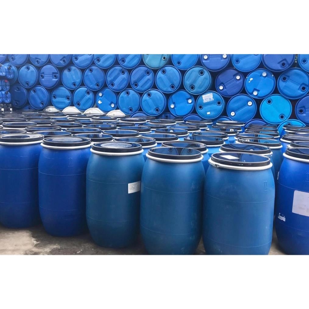 (Hỏa Tốc) Thùng phuy nhựa cũ xanh 120l , thùng phi nhựa cũ 120l , Thùng đựng nước 120l,..(90% - 95%)