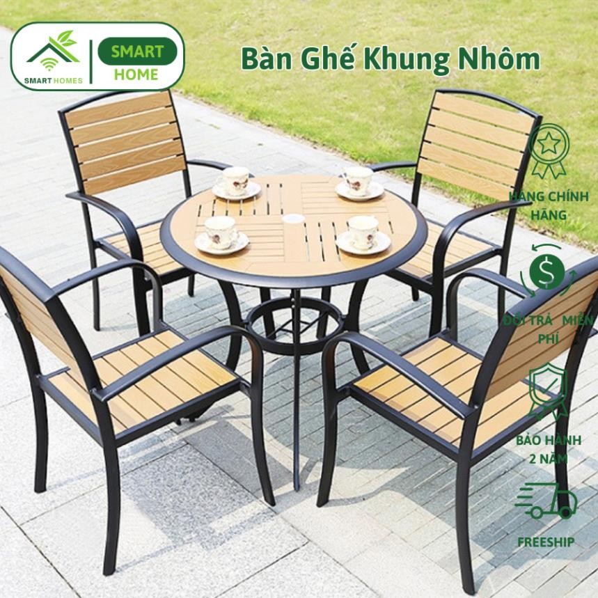 Bàn Ghế Sân Vườn Composit D80 - SMARTHOMES