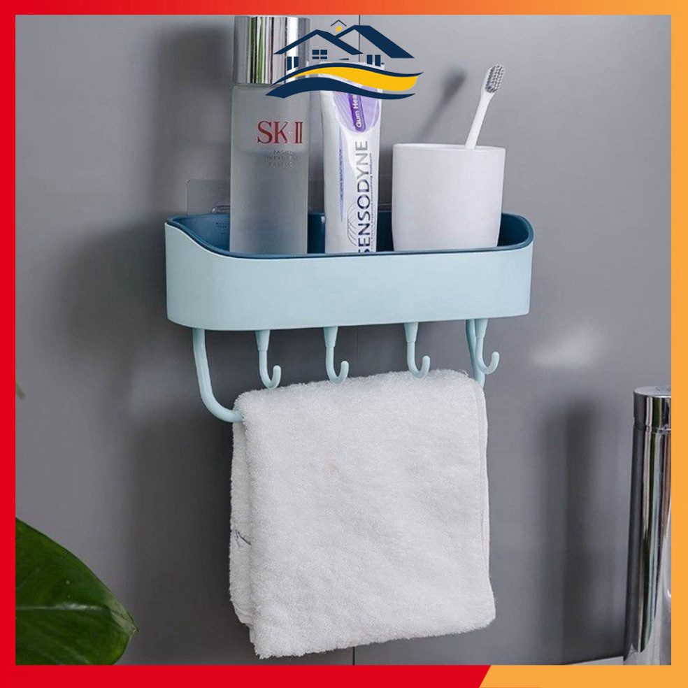 Kệ để đồ treo tường có móc treo kệ, hàng có sẵn, màu đa năng.
